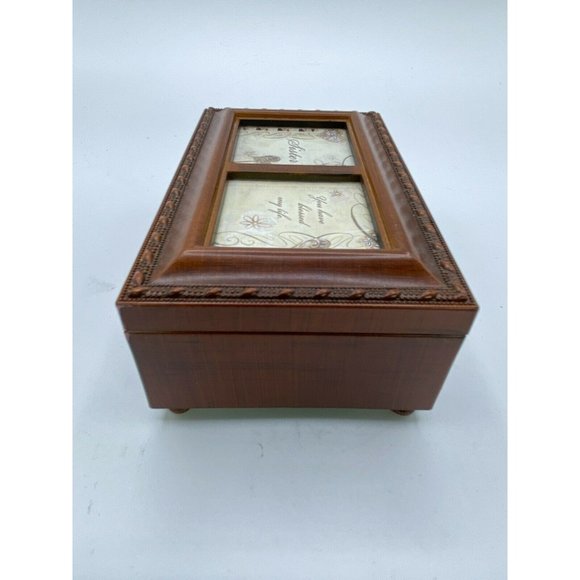 SANKYO COTTAGE GARDEN JEWELRY FLIP TOP MUSIC BOX 4" X 6" Viintage - Picture 12 of 12